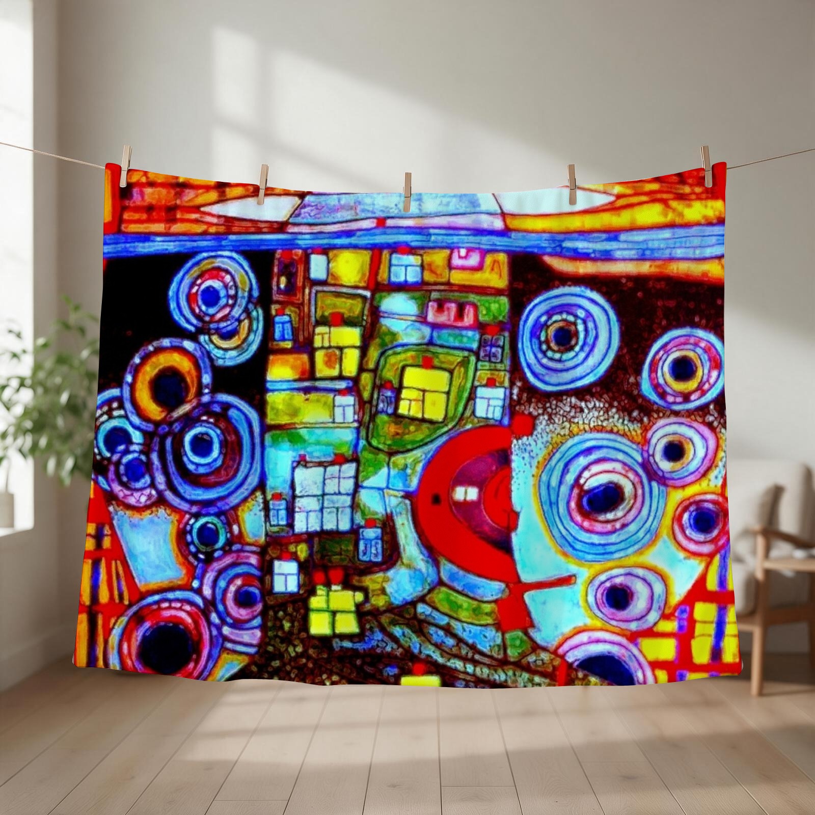 3D Printing Qatar - Qatar 813 neon Throw Blanket couch