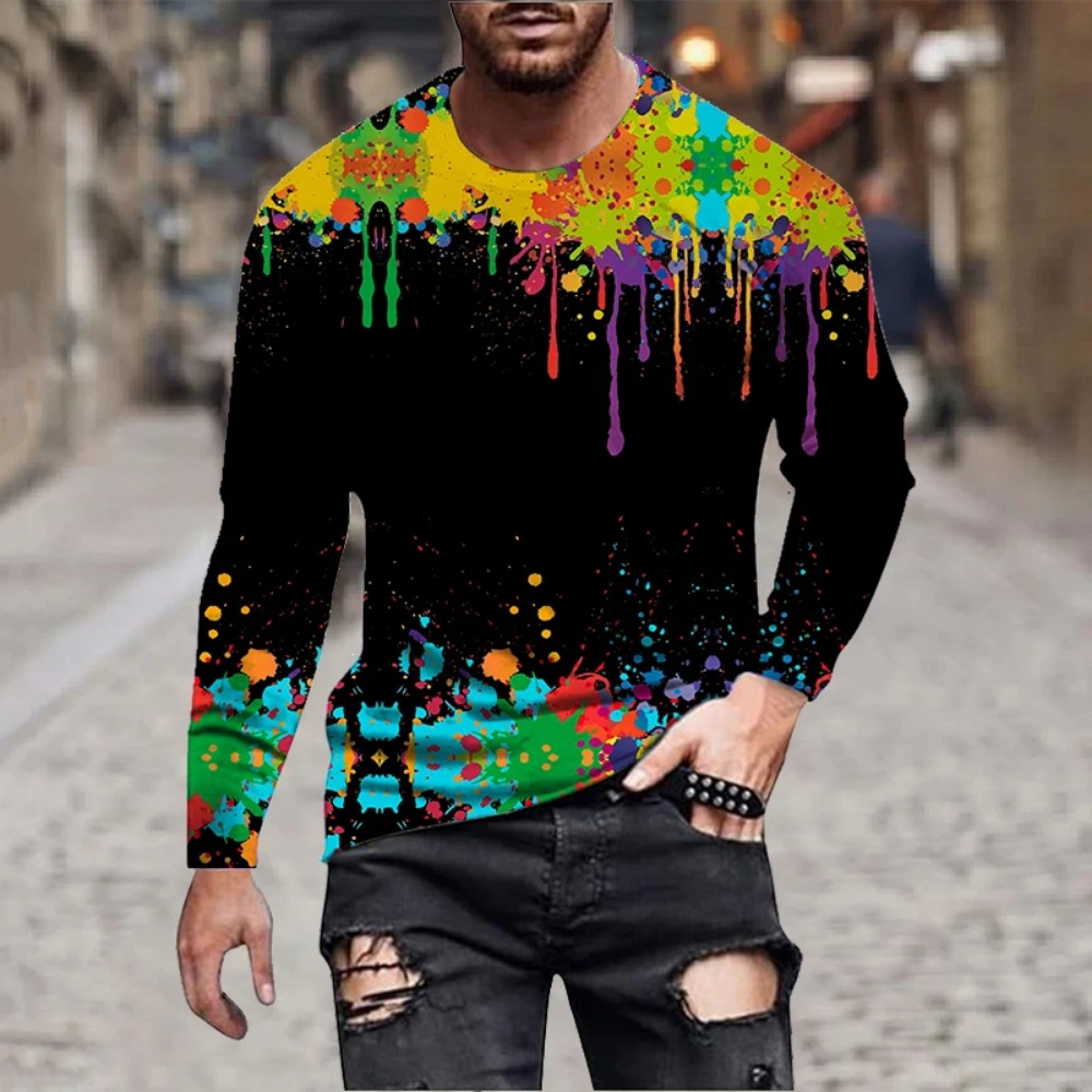 Men Rainbow Paint Splash 3D Pr - 3D Printing Custom 评论和价格