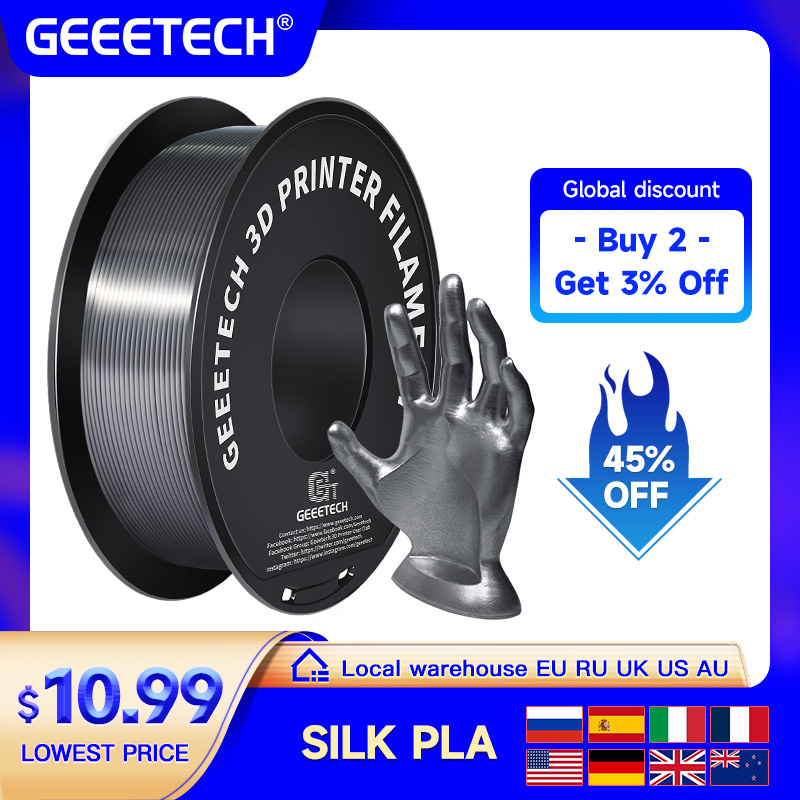 Geeetech 1kg 1.75mm Silk PLA F - 3D Printing Nylon 评论和价格