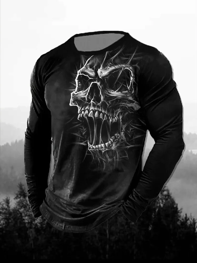 Men's 3D Print Red Dark Skull  - 3D Printing Custom 评论和价格