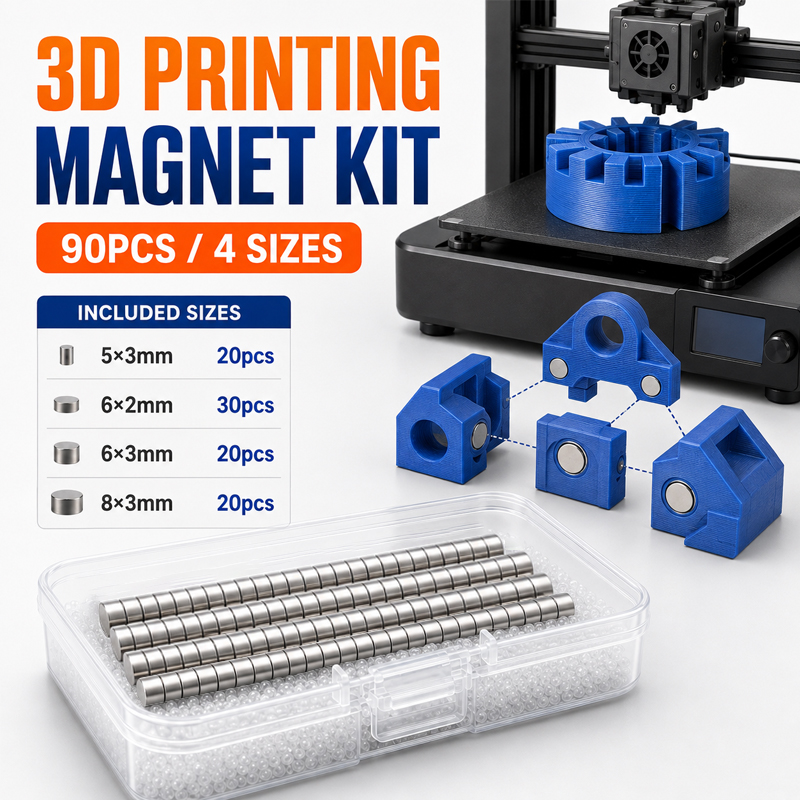 90pcs 3D Printing Magnet Kit 4 - 3D Printing Bambu Lab 评论和价格